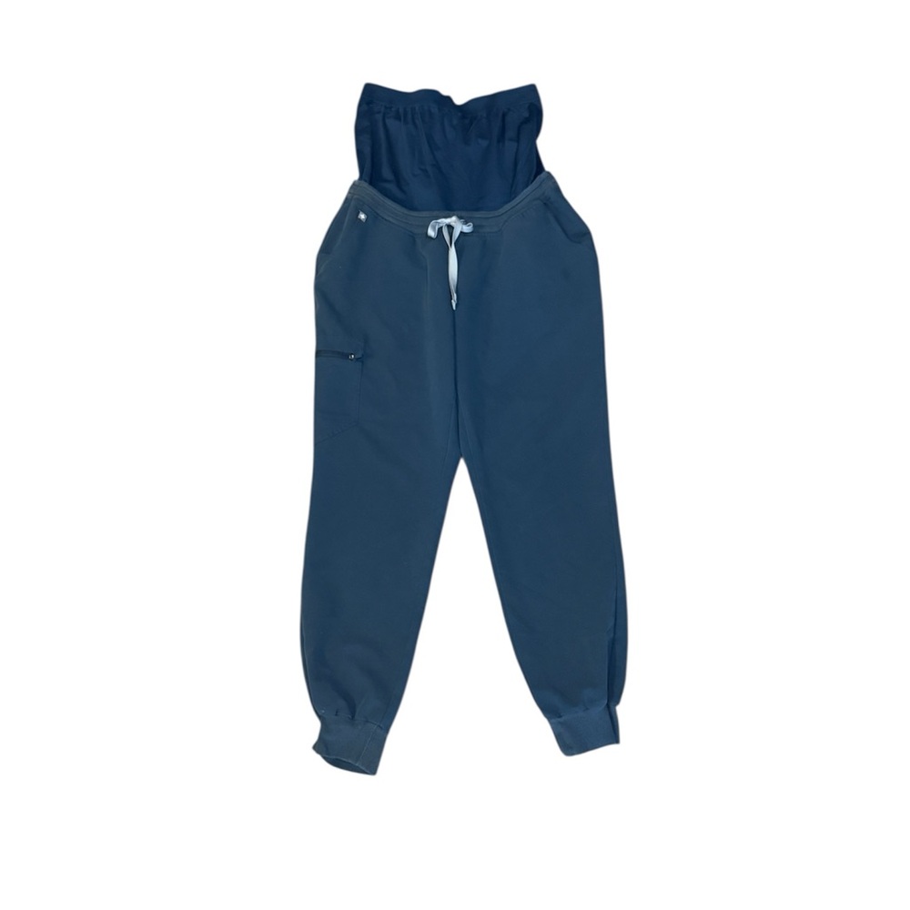 Figs Blue MATERNITY Joggers with Elastic Waistband and Soft Fabric- medium